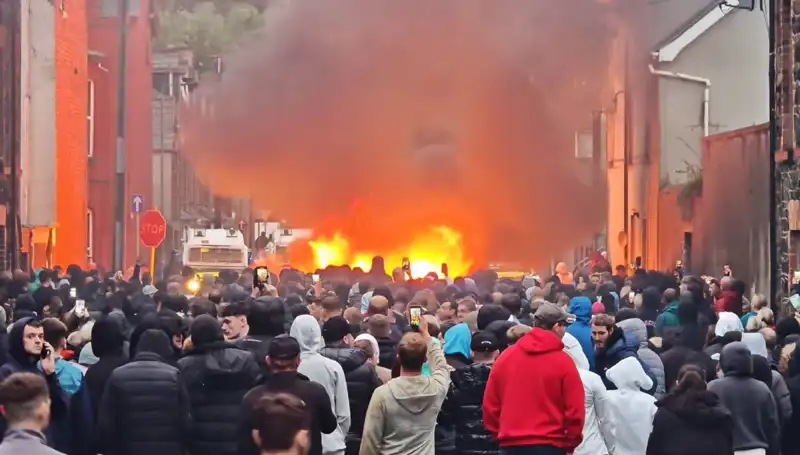 Kuzey İrlanda’da Cinsel Saldırı Protestoları Büyüyor: Evler Ateşe Verildi